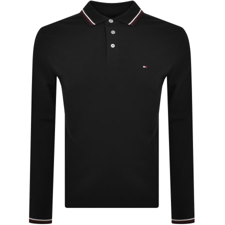 Tommy Hilfiger Tipped Slim Fit Polo T Shirt Black Mainline Menswear United States